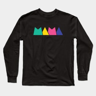 Mama MOD Abstract Block Letters Retro 80s Colors Gift for Mom Gift for Mama mini Long Sleeve T-Shirt